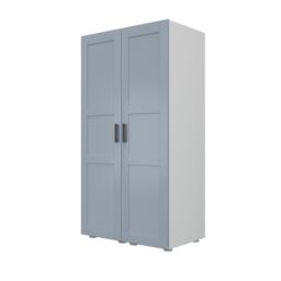 Atomia Modern Matt Dusk Blue Tall Double Wardrobe With Shelving (H)1875mm (W)1000mm (D)580mm - thumbnail 2