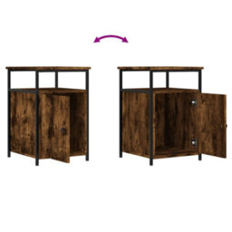 Berkfield Bedside Cabinet Smoked Oak 40X42X60 Cm Engineered Wood - thumbnail 9