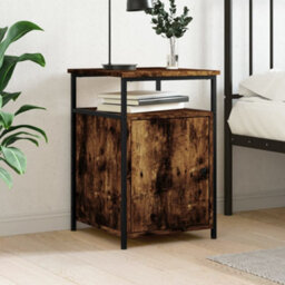 Berkfield Bedside Cabinet Smoked Oak 40X42X60 Cm Engineered Wood - thumbnail 1