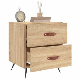 Berkfield Bedside Cabinets 2 Pcs Sonoma Oak 40X35X47.5 Cm Engineered Wood - thumbnail 3