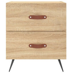 Berkfield Bedside Cabinets 2 Pcs Sonoma Oak 40X35X47.5 Cm Engineered Wood - thumbnail 6