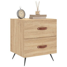 Berkfield Bedside Cabinets 2 Pcs Sonoma Oak 40X35X47.5 Cm Engineered Wood - thumbnail 4