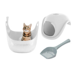 Litter Genie Cat Litter Box White With Scoop And Box Hood