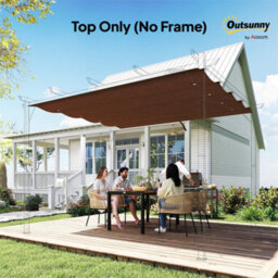 Coffee 2.86 X 2.45 M Pergola Cover Replacement For 3 X 2 M Frame, Top Only - thumbnail 4