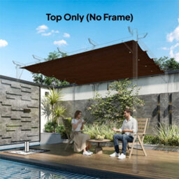 Coffee 2.86 X 2.45 M Pergola Cover Replacement For 3 X 2 M Frame, Top Only - thumbnail 3