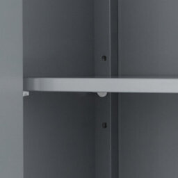 Teamson Home Wall Mounted Bathroom Medicine Cabinet With Open Shelf, Bathroom Storage, Grey - thumbnail 7