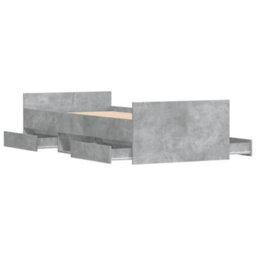 Berkfield Bed Frame With Headboard And Footboard Concrete Grey 100X200 Cm - thumbnail 5