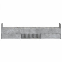 Berkfield Bed Frame With Headboard And Footboard Concrete Grey 100X200 Cm - thumbnail 7