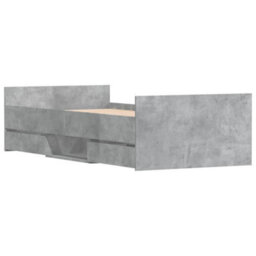 Berkfield Bed Frame With Headboard And Footboard Concrete Grey 100X200 Cm - thumbnail 4
