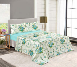 Kampala Hill Olivia Brushed Cotton Flannelette Floral Sheet Set - thumbnail 1