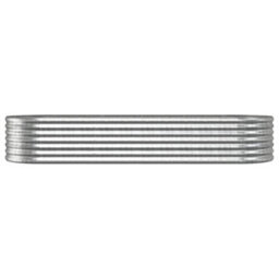 Berkfield Durable Garden Planter Powder-Coated Steel 224X80X36 Cm Silver - thumbnail 3