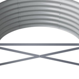 Berkfield Durable Garden Planter Powder-Coated Steel 224X80X36 Cm Silver - thumbnail 5