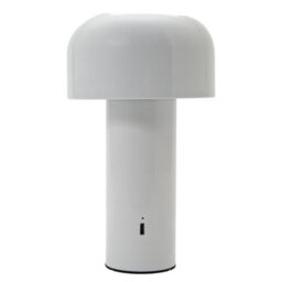 Happy Homewares Gloss White Modern Mushroom Style Rechargeable Led Touch Dimmable Table Lamp - thumbnail 7