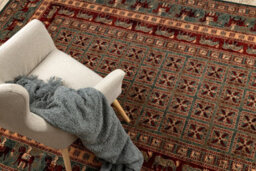 RugsX Wool Carpet Kashqai 4301 401 Oriental, Frame Green / Terracotta  67X130 Cm - thumbnail 5