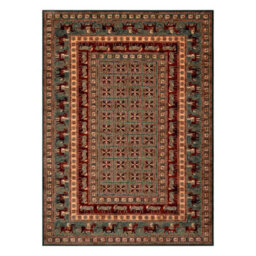 RugsX Wool Carpet Kashqai 4301 401 Oriental, Frame Green / Terracotta  67X130 Cm - thumbnail 2