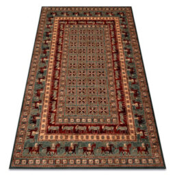 RugsX Wool Carpet Kashqai 4301 401 Oriental, Frame Green / Terracotta  67X130 Cm - thumbnail 4