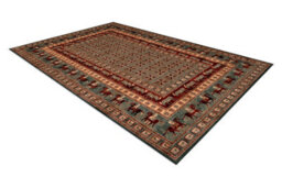 RugsX Wool Carpet Kashqai 4301 401 Oriental, Frame Green / Terracotta  67X130 Cm - thumbnail 3