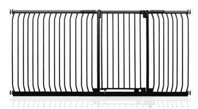 Safetots Extra Tall Elite Safety Gate, 216Cm - 225Cm, Matt Black, Extra Tall 96.8Cm In Height, Pressure Fit Stair Gate - image 1