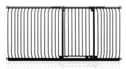 Safetots Extra Tall Elite Safety Gate, 216Cm - 225Cm, Matt Black, Extra Tall 96.8Cm In Height, Pressure Fit Stair Gate - thumbnail 1