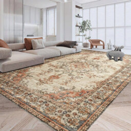 Ameha Extra Large Cashmere Rugs Non Slip Hallway Master Area Living Room Bedroom Carpet- (Timeless, 240 X 320 Cm)