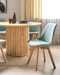 Beliani Set Of 2 Dining Chairs Dakota Ii Fabric Mint Green - thumbnail 2