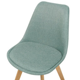 Beliani Set Of 2 Dining Chairs Dakota Ii Fabric Mint Green - thumbnail 7