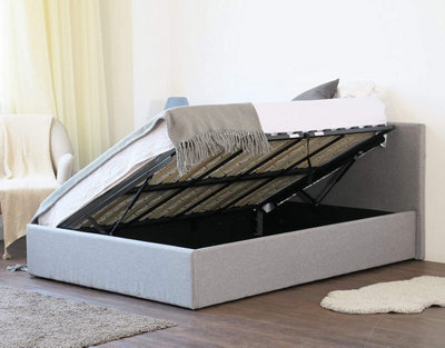 Home Treats Side Lift Ottoman Bed Single Storage Bed Frame