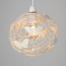 Valuelights Lattice Modern Cream Butterfly Wire Frame Globe Ceiling Light Shade (D)22Cm - thumbnail 2
