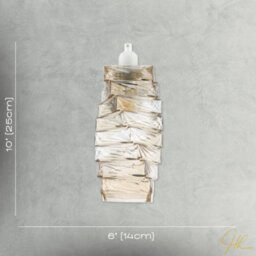 Happy Homewares Sleek Gold Tinted Pendant Light Shade With Staggered Rectangular Body - thumbnail 7