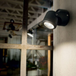 Ideal Lux Xeno 1 Light Outdoor Wall Light Black Ip44, Gu10 - thumbnail 2