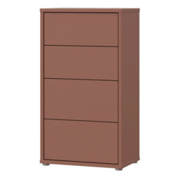 Furniture To Go Alice Springs Tall 4 Drawer Chest With Push-To-Open Drawers In Terracotta - thumbnail 4