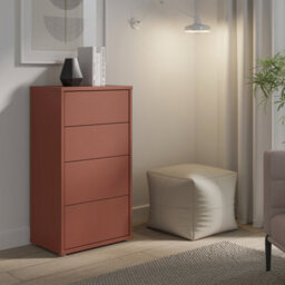 Furniture To Go Alice Springs Tall 4 Drawer Chest With Push-To-Open Drawers In Terracotta - thumbnail 7
