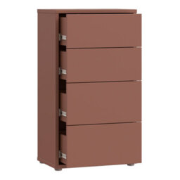 Furniture To Go Alice Springs Tall 4 Drawer Chest With Push-To-Open Drawers In Terracotta - thumbnail 5