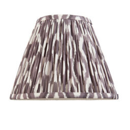 Luminosa Lighting Luminosa Myrtle Almond White Table Lamp With Pearl Grey Fabric Ikat Shade 25Cm B22 - thumbnail 7