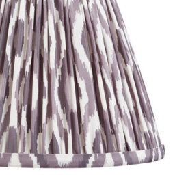 Luminosa Lighting Luminosa Myrtle Almond White Table Lamp With Pearl Grey Fabric Ikat Shade 25Cm B22 - thumbnail 6
