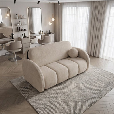 Viva Comfy Iv Sofa Bed With Storage Compartment Particle Board Metal Legs Wooden Frame 172X103X85Cm Beige - image 1