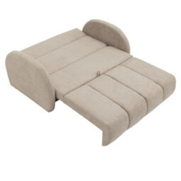 Viva Comfy Iv Beige Sofa Bed With Storage Compartment Particle Board Metal Legs Wooden Frame 172X103X85Cm - thumbnail 4