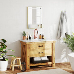 Gainoom 80 X 60Cm Led Bathroom Mirror Aluminum Framed Vanity Mirror Wall-Mounted Mirror - thumbnail 4