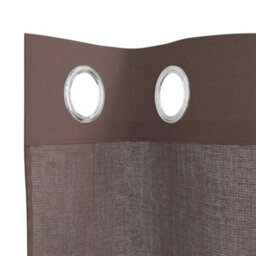 Berkfield Voile Curtains With Grommets 2 Pcs Brown 140X260 Cm - thumbnail 5