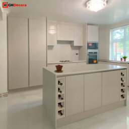 Highdecora Wine Rack Cabinet Base Or Wall Unit Diy Assembly Made With 18mm Mfc ( Platinum White) - thumbnail 4