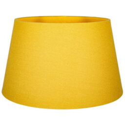 Happy Homewares Traditional 14 Inch Ochre Mustard Linen Drum Table/pendant Lampshade 60W Maximum - thumbnail 3