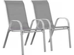 "Habitat and Garden Cordoba"" Textilene Garden Chair - Phoenix - Ecru- Pack Of 2" - thumbnail 4