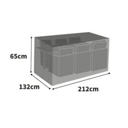 Bosmere Protector 6000 Garden Table & Chairs Cover Black 215 X 173 X 90Cm Waterproof Uv Resistant 6 Year Guarantee - thumbnail 2