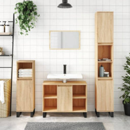 Berkfield Bathroom Cabinet Sonoma Oak 80X33X60 Cm Engineered Wood - thumbnail 1