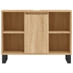 Berkfield Bathroom Cabinet Sonoma Oak 80X33X60 Cm Engineered Wood - thumbnail 6