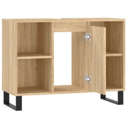 Berkfield Bathroom Cabinet Sonoma Oak 80X33X60 Cm Engineered Wood - thumbnail 5