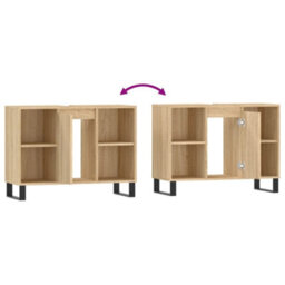 Berkfield Bathroom Cabinet Sonoma Oak 80X33X60 Cm Engineered Wood - thumbnail 9