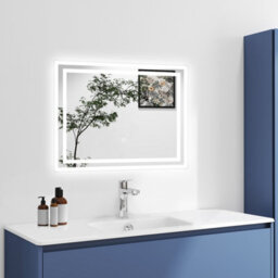Probaty Bathrooms Bathroom Illuminated Led Mirror With Anti-Fog 600X500mm,backlit Wall Vanity Mirror,touch Sensor Switch,memory Function,ip44 - thumbnail 1