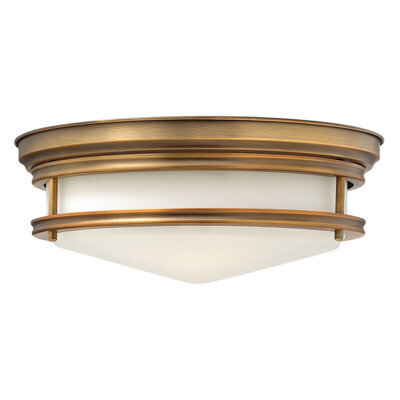 Elegant 3 Bulb Brushed Bronze Flush Light For Low Ceilings