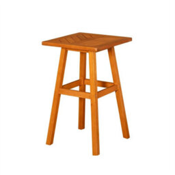 Wooden Slatted Garden Side Table 73X45Cm - thumbnail 6